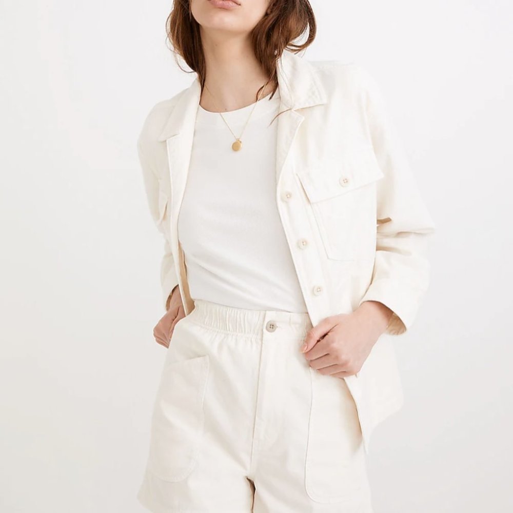 Drakefield Shirt-Jacket in Ecru